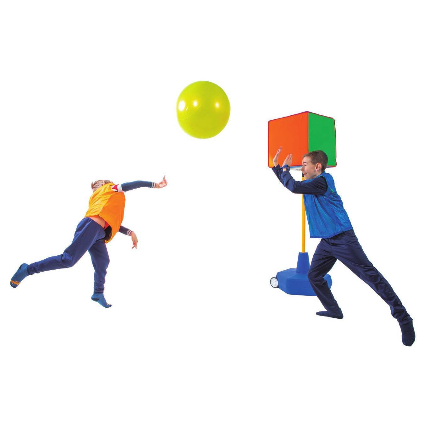 Conjunto PoulBall (2 postes cortos + 2 bases+ 2 plataformas PoulBall + 2 cubos inflables).