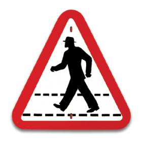 SEÑAL PELIGRO PASO PEATONES